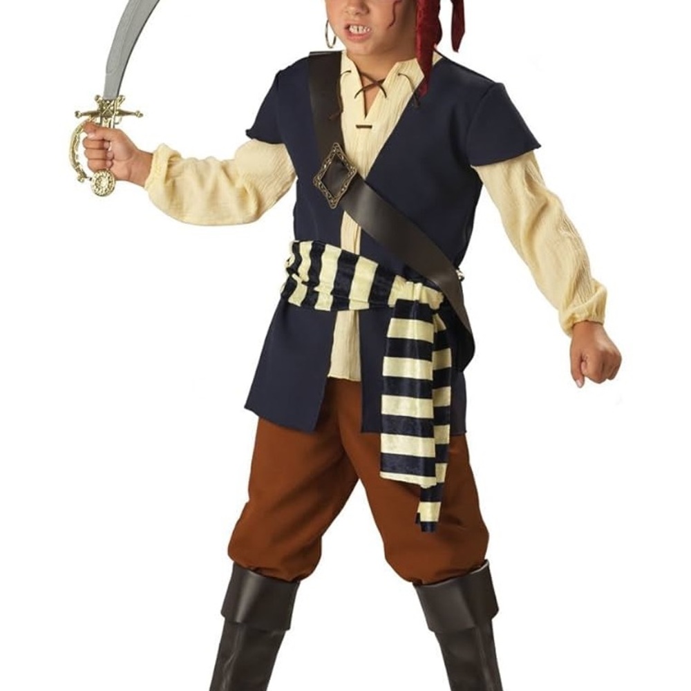 Children's Pirate Adventure Costume - Navy and Brown